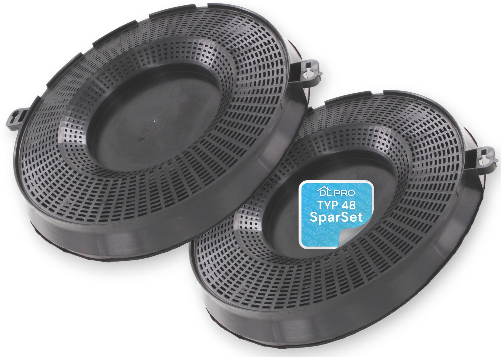 DL-pro Carbon Filters for AEG Electrolux, Indesit, Gorenje, Ikea Cooker Hoods - 2 Pieces, 30 mm x 236 mm, Round, Premium Quality