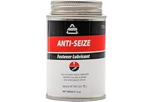 AGS Automotive Solutions Brush Top Can Thread-Magic Anti-Seize Lubricant for Bolts and Screws, 4 oz, High Temperature, Automotive, Home, Shop Lubricant