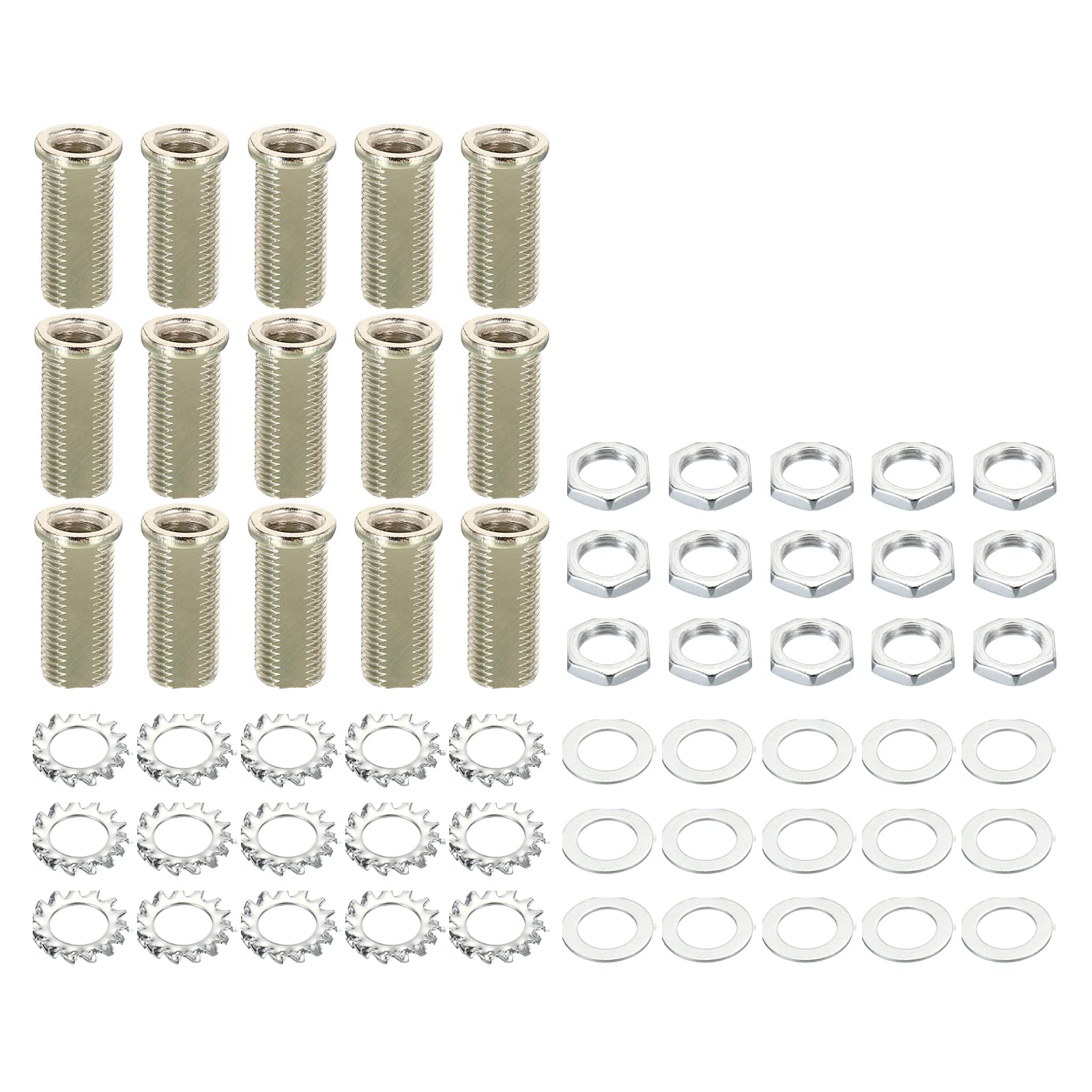 PATIKIL M10 Thread 22mm Tall Round Head Hollow Screw Bolts, 4 in 1 / 40Pieces Through Hole Bolt Chandelier Fasteners with Round Head Nut and Gasket