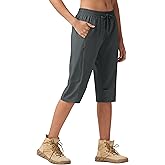 Willit Womens 15" Hiking Long Shorts Lightweight Zipper Pockets Below Knee Length Cargo Quick Dry Water Resistant