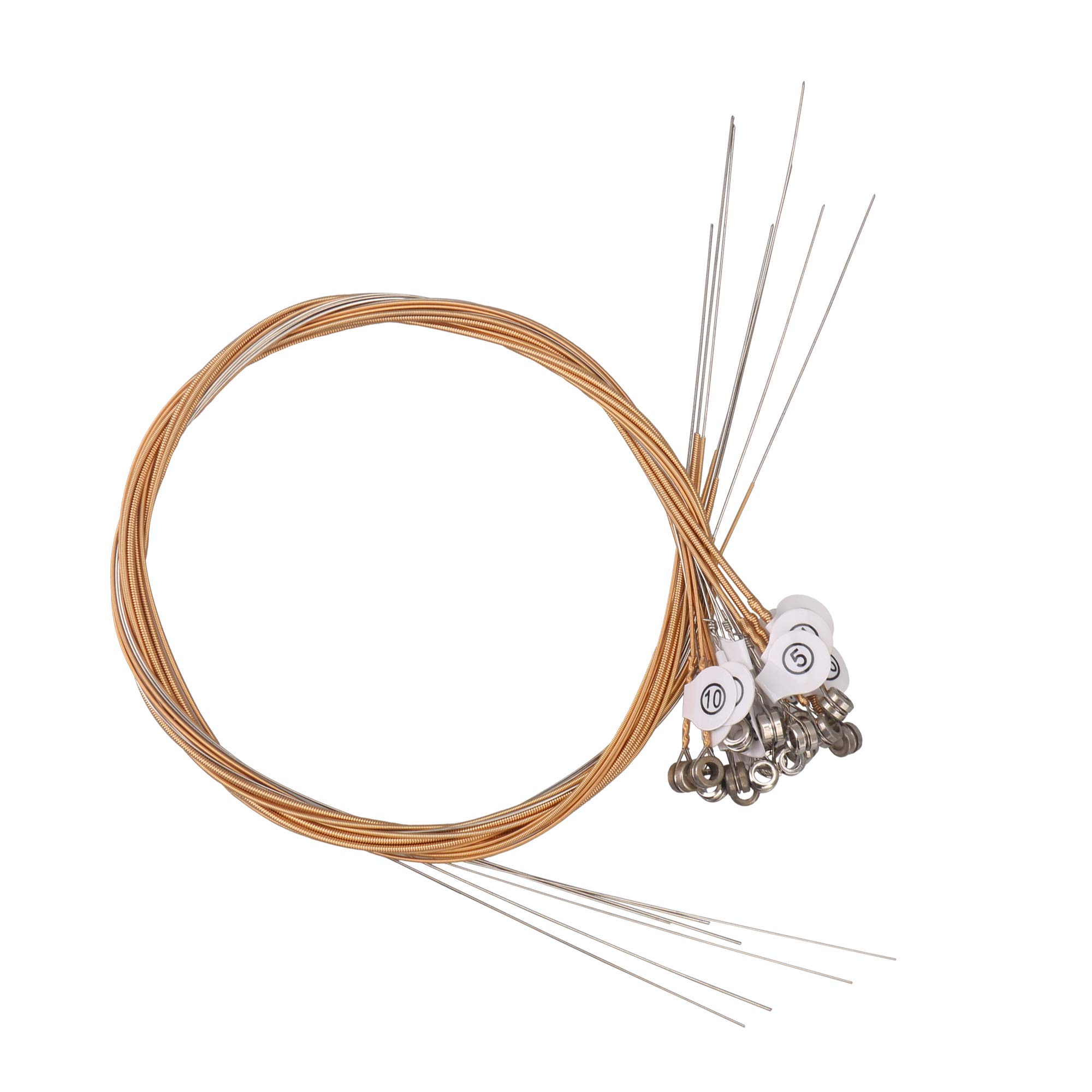 Mxfans 16x Lyre Harp Metal String Set for 16-String Lyre Replacement Accessory