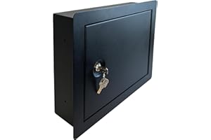 In-Wall Safe with Key Lock – Heavy-Duty Steel Lockable Hidden Wall Compartment for Secure Storage, Wall Safe Box for Jewelry,
