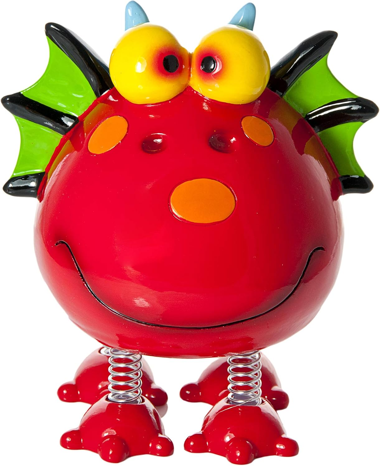 Mousehouse Gifts, Red Dinosaur Piggy Bank with Spring Legs, Charming Money Box for Kids Boys & Girls, Multicolor