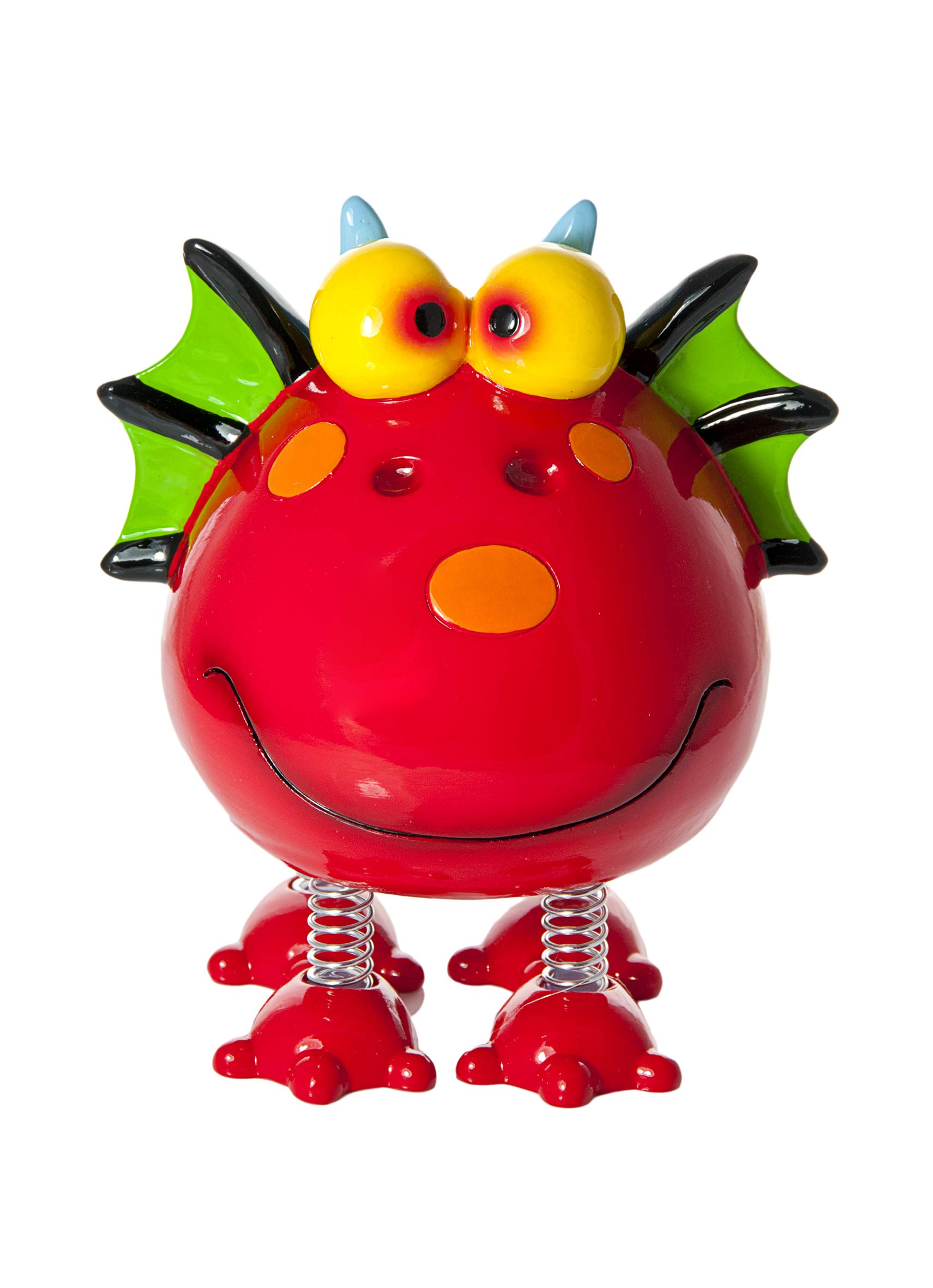Mousehouse Gifts - Red Dinosaur Piggy Bank with Spring Legs, Charming Money Box for Kids, Boys & Girls