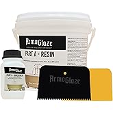 ArmoGlaze Shower Base Refinishing Kit – Made in USA, Odorless Epoxy Coating for Small Shower Base (2x2, 3x3) – Easy Pour-On Application, Durable Mirror Finish – 1.5 kg