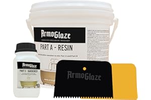 ArmoGlaze Shower Base Refinishing Kit – Made in USA, Odorless Epoxy Coating for Small Shower Base (2x2, 3x3) – Easy Pour-On Application, Durable Mirror Finish – 1.5 kg