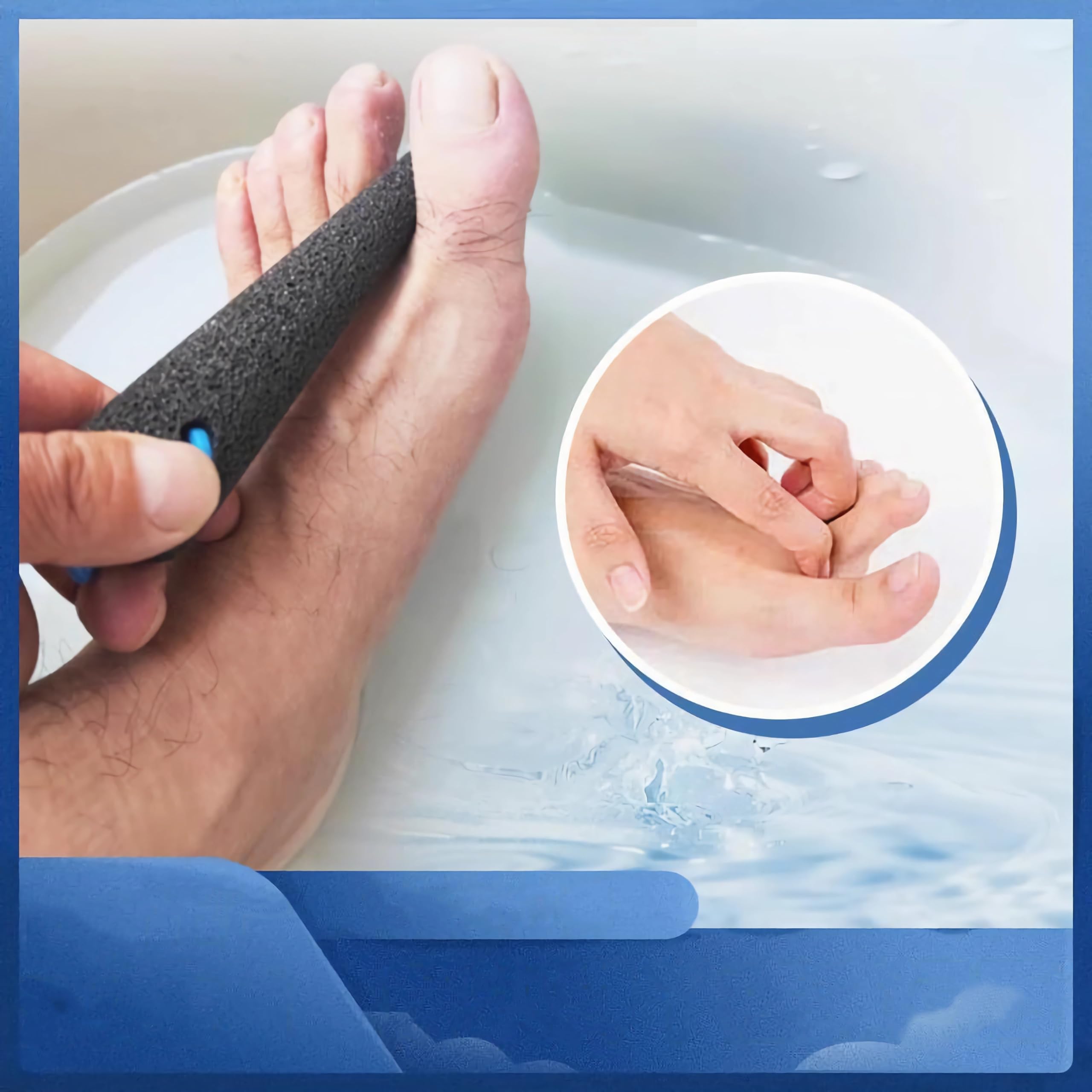 Natural Volcanic Pumice Stone for Feet & Hands. Foot Scrubber for Dead Skin Remover & Deep Cleansing, Cone Shape Stone for Hard-to-Reach Areas Corn Removal, 2 Pcs, Ready-to-Gift Design