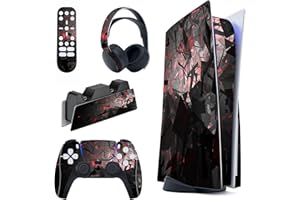 PlayVital for ps5 Skin - Disc Edition Full Set Vinyl Decal Sticker, Cover Skin Accessories for ps5 Controller & Charging Stat
