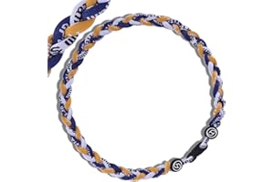 HOOCAS Premium Baseball Necklaces w/Fashion Three Color Rope Braided Tornado, A Sporty Gift Idea, Great Gift Giving for Sports Fans, Baseball Players, Parties, Gameday, Birthday