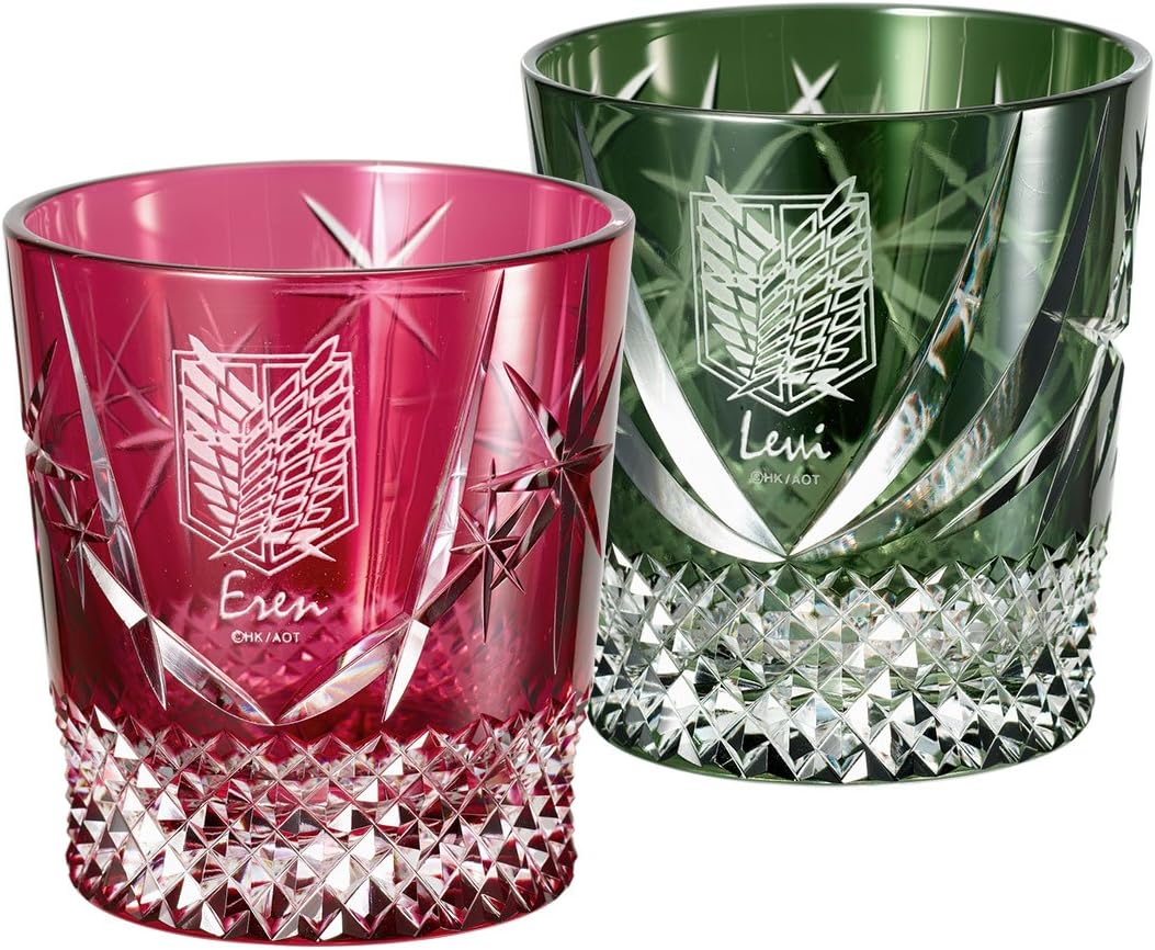 Amazon Co Jp 進撃の巨人 江戸切子グラス ホーム キッチン