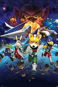 Pyramid America Star Fox Space Battle Fox McCloud Arwing Super Nintendo 64 Gamecube Wii U Characters Cool Wall Decor Art Print Poster 24x36