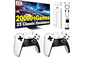Clé de console de jeu rétro 2025 avec plus de 20 000 jeux, 23 émulateurs, sortie HDMI 4K, système de jeu vidéo TV Plug & Play