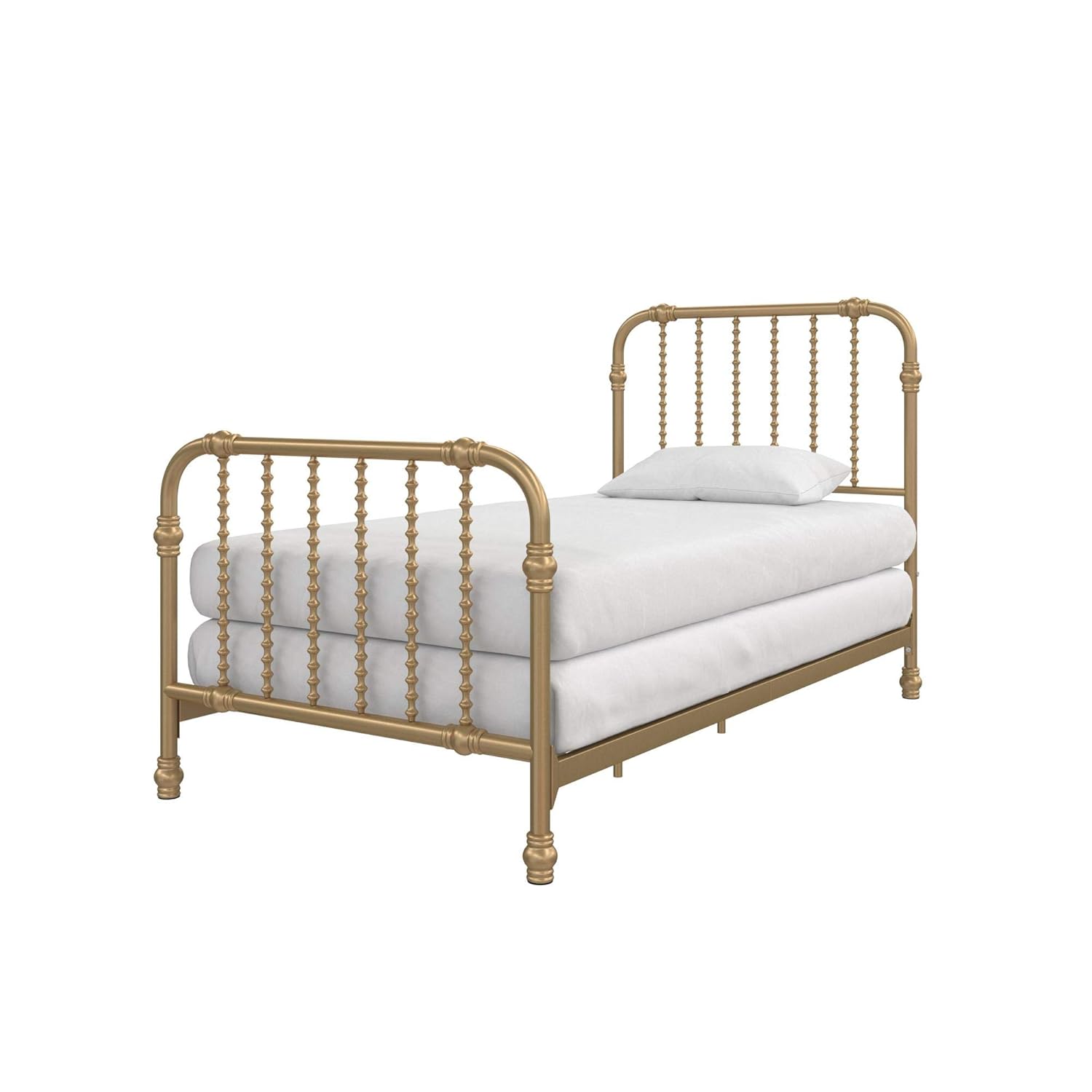 Best Twin White Headboard With Gold Beading For Kids