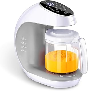 Babynahrungszubereiter KYG BFP-1800E 5 in 1 Babynahrung mit Dämpfen, Mixen, Auftauen und Heizung 220V-240V LED DIGITALES DISPLAY Berührungsempfindlicher Bildschirm BPA-frei