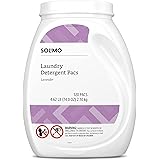 Amazon Brand - Solimo Laundry Detergent Pacs, Lavender Scent, 120 Count