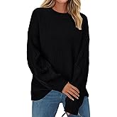 PRETTYGARDEN Womens Sweaters Fall 2025 Long Sleeve Crew Neck Cable Knit Oversized Sweater Top Casual Pullover Trendy Outfits