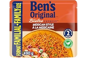 BEN'S ORIGINAL BISTRO EXPRESS Mexican Style Rice, Long Grain Rice and Side Dish, Family Size 490g Pouch
