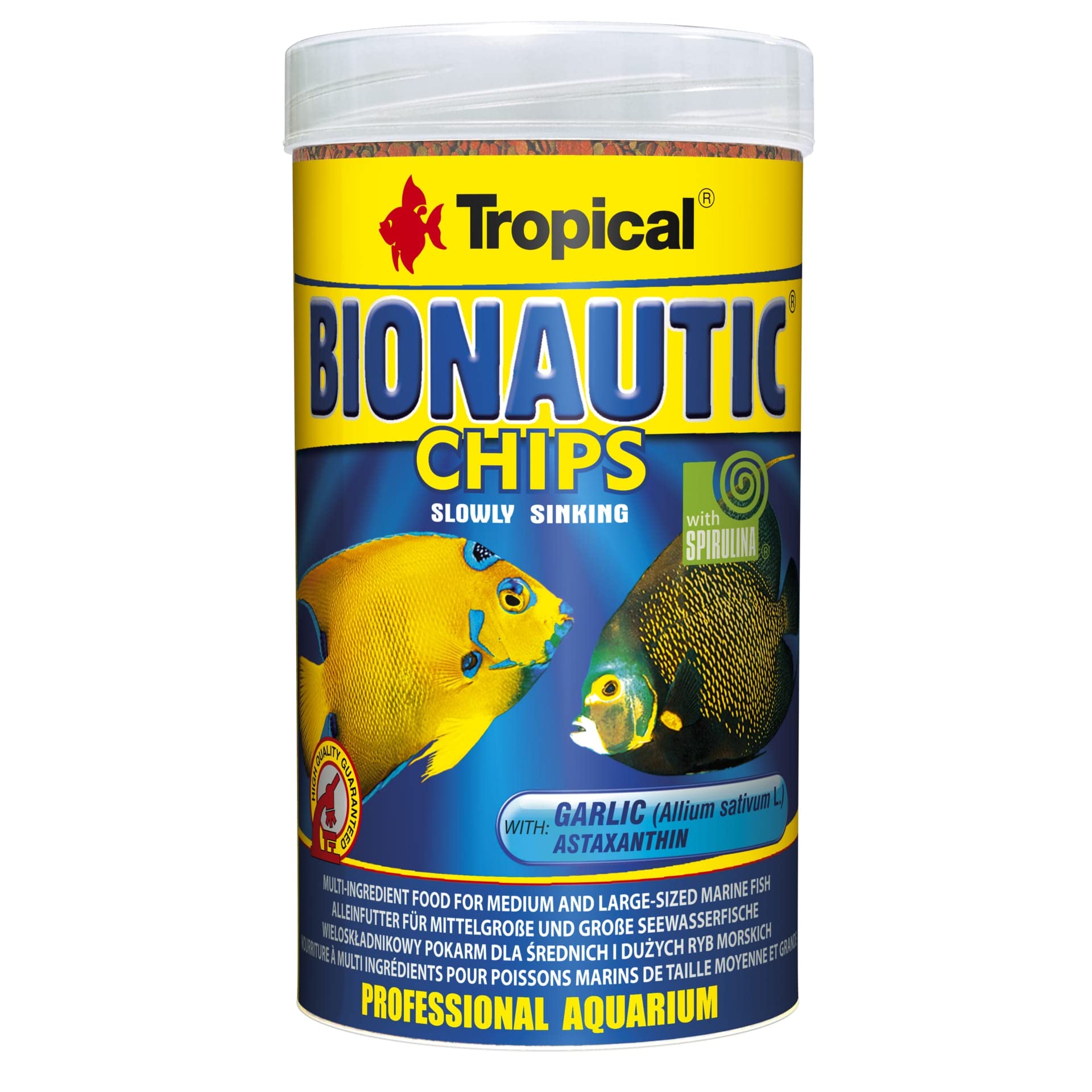 MARINE FISH FOOD - Bionautic Chips 250ml/130g Slowly Sinking Chips - ORIGINAL TUB