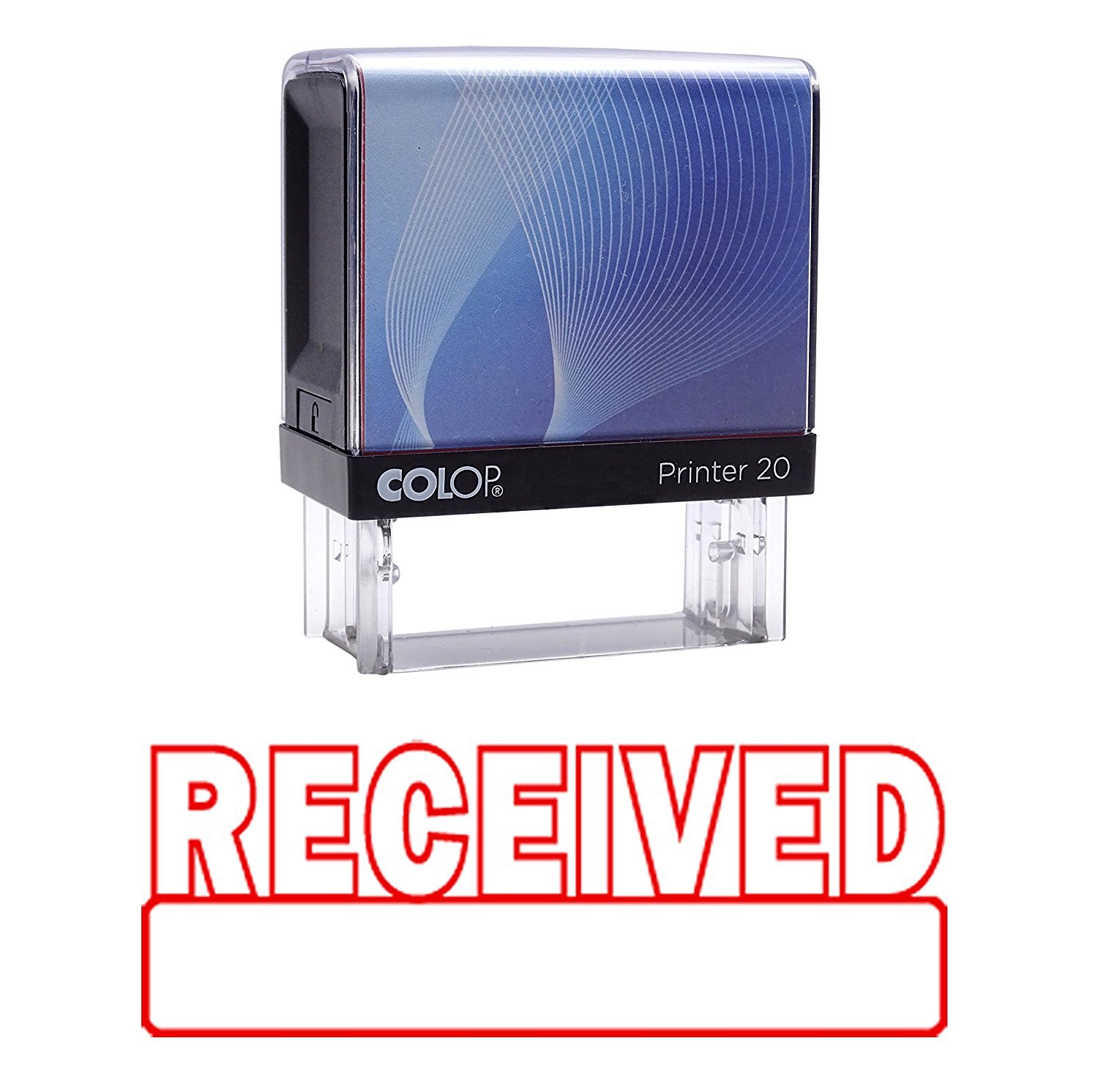 Received Self Inking Stamp Red Ink Office Desk Custom Rubber Stamp Colop Stamper