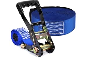 GENTLE BOOMS SPORTS 65ft Slackline Kit with High Grade Ratchet, Complete Slack Line Set, Perfect Slackline for Kids and Adults