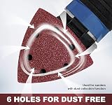 SATC Delta-Triangle Sanding Sheets 93mm 60 Pcs 6-Hole Sandpaper view 7