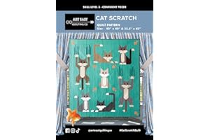 Art East Quilting Co Cat Scratch Quilt Pattern, Multi
