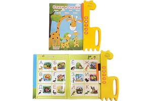 MINMEER Russian Alphabet Toys for Kids, Russian Electronic Books in Russian Language,Learn Russian Letter Words Music and Fairy Tales for Beginners