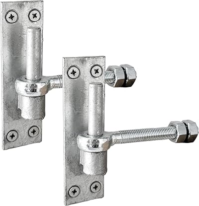 IRONTITE 2 Pack Heavy Duty Gate Hinges 12mm Pin Eye Bolts Black