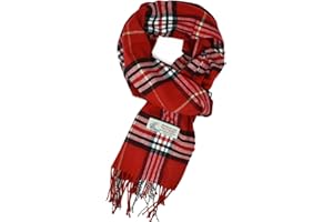 Glory Max Unisex Classic Tartan Plaid Winter Scarf Soft Cashmere Feel 72"x12"