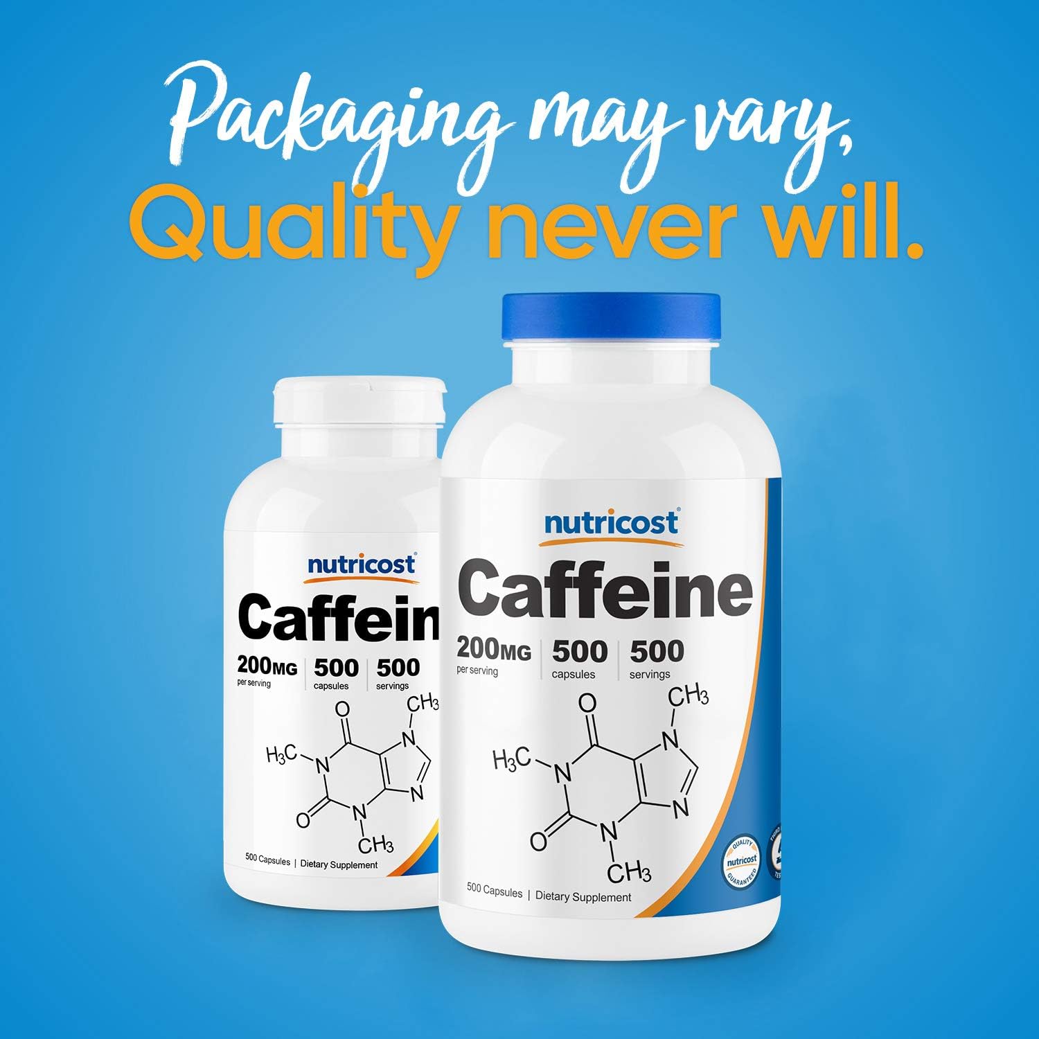 Nutricost Caffeine Pills, 200mg Per Serving (500 Caps): Health & Personal Care