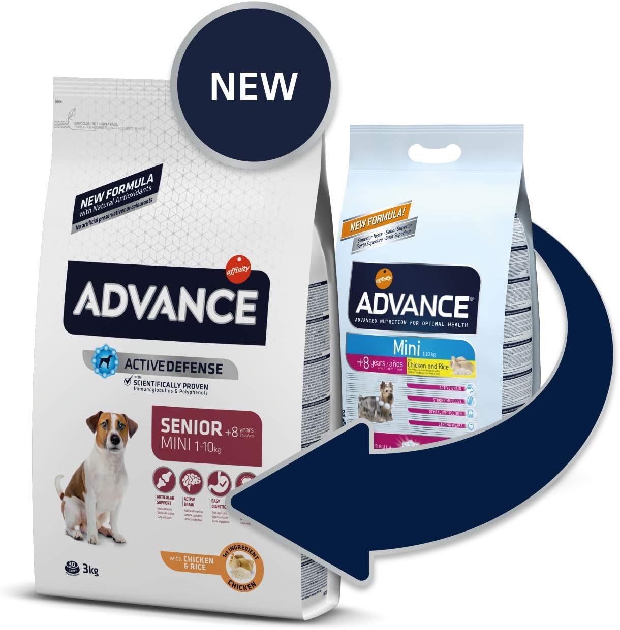 Advance Dog Food Senior Mini +8 3kg, 3 kg (Pack of 1) - Image 3
