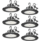 YXL UFO LED High Bay Lights 240W 36000LM, 0-10V Dimmable AC100-277V DLC/ETL Listed 5000K Daylight. High Bay Led Lights for Wa