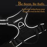 rabbitgoo Dog Harness Medium No Pull Front Back Leash Clips Reflective view 8
