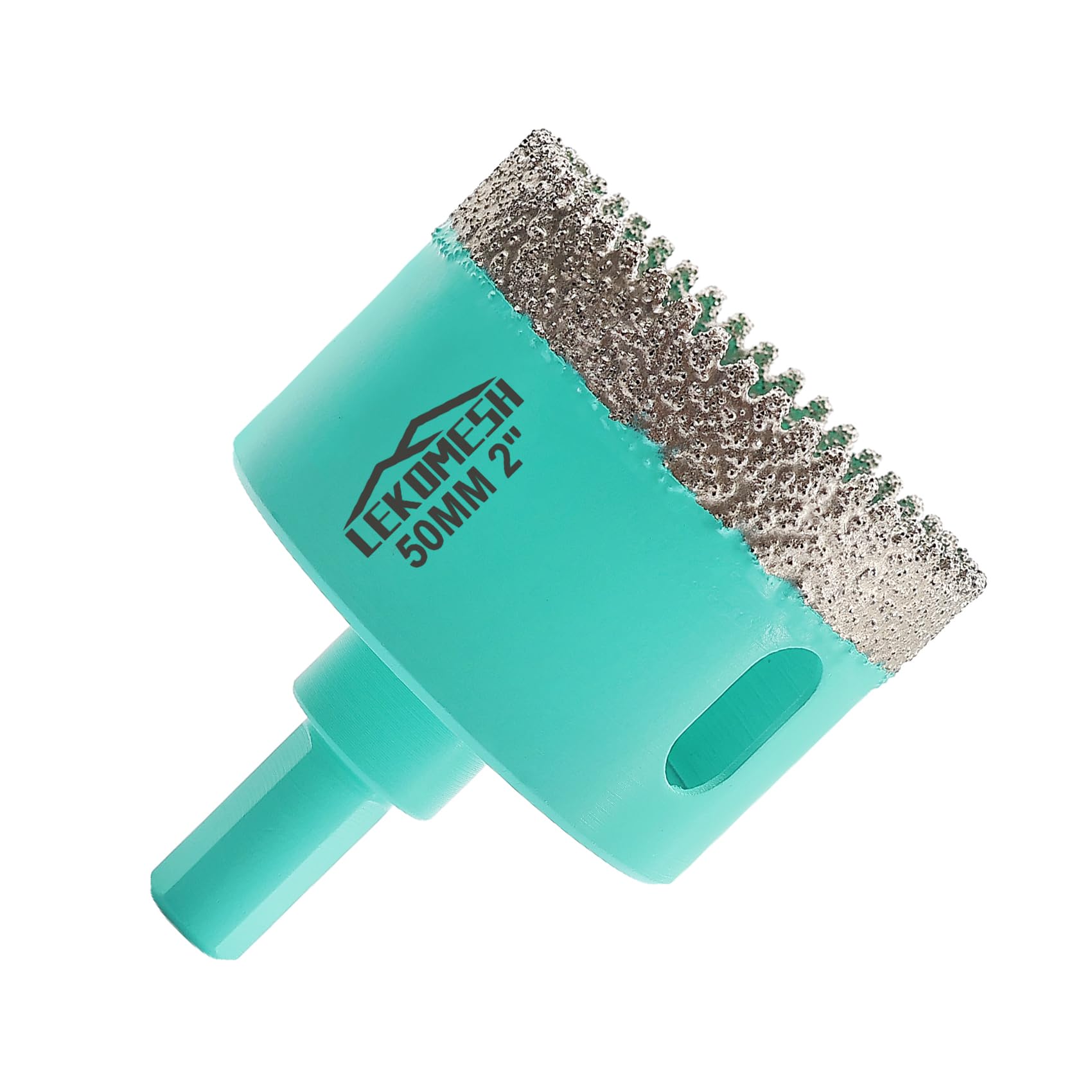 Diamond Tile Core Drill Bits - 2"(50mm) Tile Hole Saw Cutter with Triangle Shank for Porcelain Ceramic Marble Granite Stone Quartz, LEKOMESH