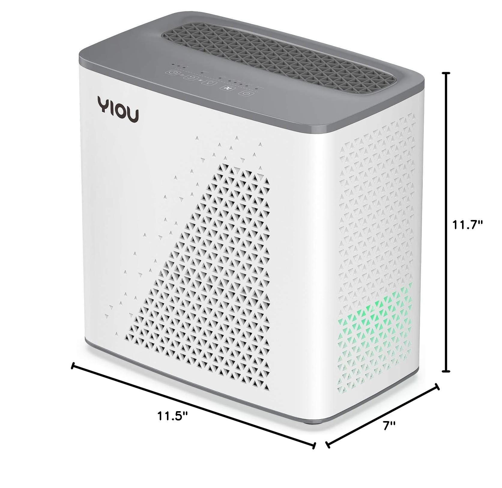 YIOU Air Purifier for Home Large Room up to 547 ft², H13 True HEPA Air Filter 20dB Air Cleaner Odor Eliminator for Allergies Smoke Dust Pollen, Grey, 7