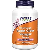 NOW Supplements, Apple Cider Vinegar 750 mg, Extra Strength, 180 Tabs