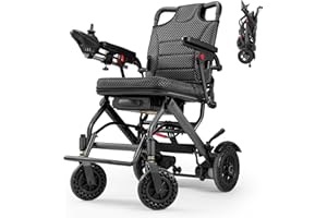 VERPAL Lightweight Electric Wheelchair, Only 36lbs, Foldable Power Wheelchair for Adults,Dual Motors,Intelligent Folding,Motorized Mobility Scooters for Seniors,All Terrain,Travel Size