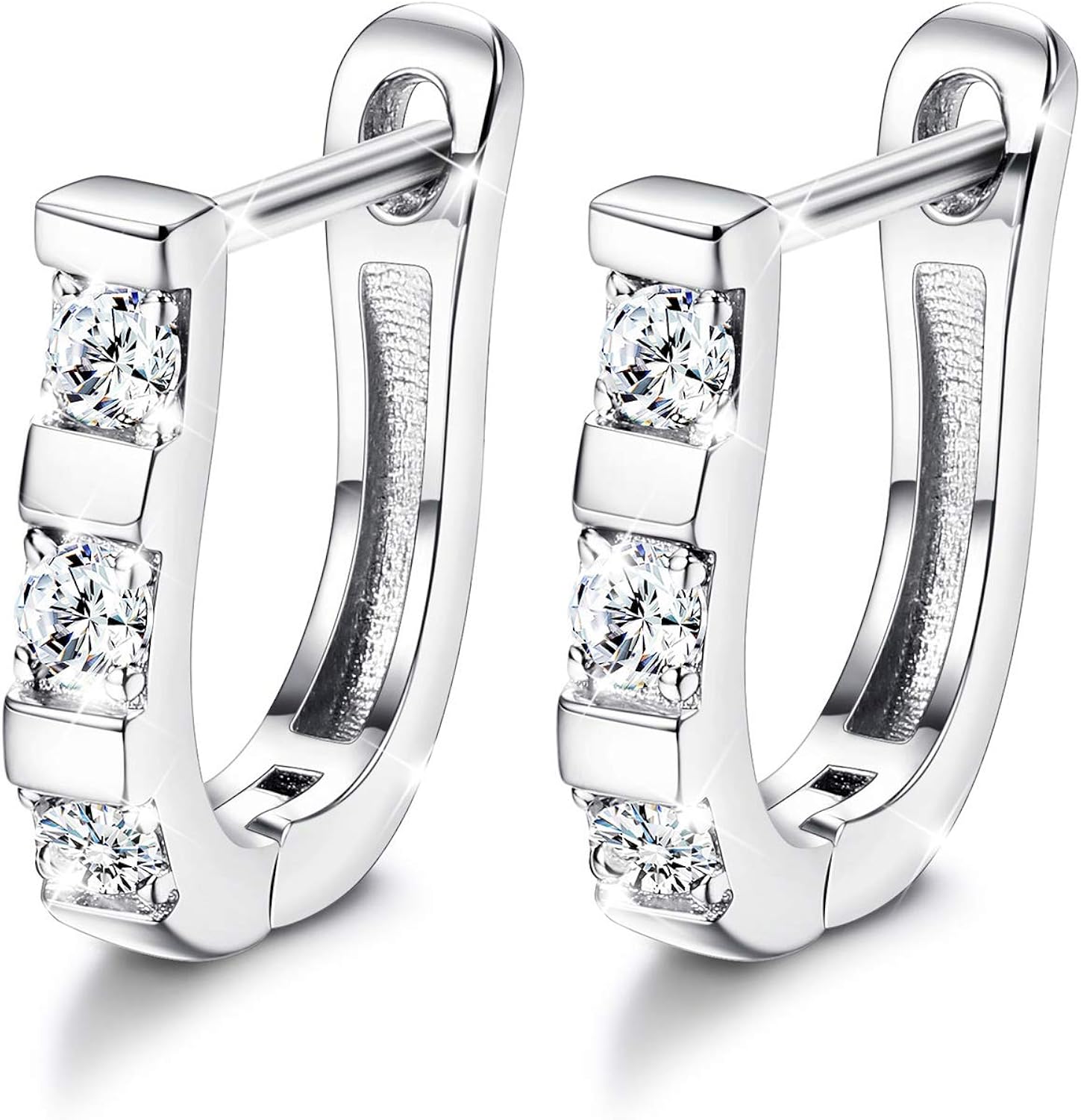 Sllaiss Sets With Swarovski Zirconia Hoop Earrings for