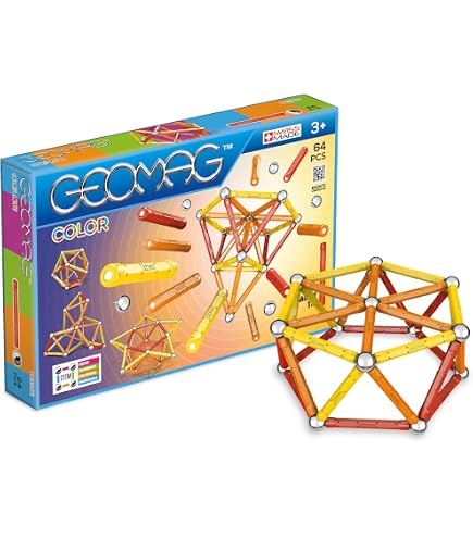 Amazon.com: Geomag - COLOR - 64-Piece Magnetic Building Set