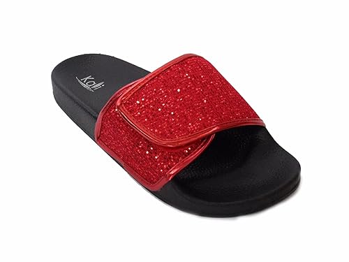 red sparkly slides