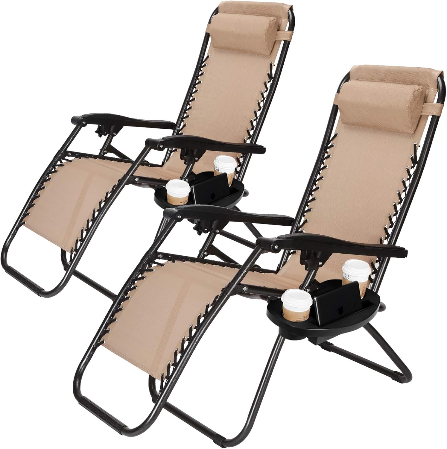 2 X Zero Gravity Reclining Sun Loungers For Sale Off 52