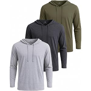 3 Pack Men's Cotton Hoodies Long Sleeve Workout Casual Pullover Sweatshirt | Available In Big & Tall, Soft Lightweight, Adjus