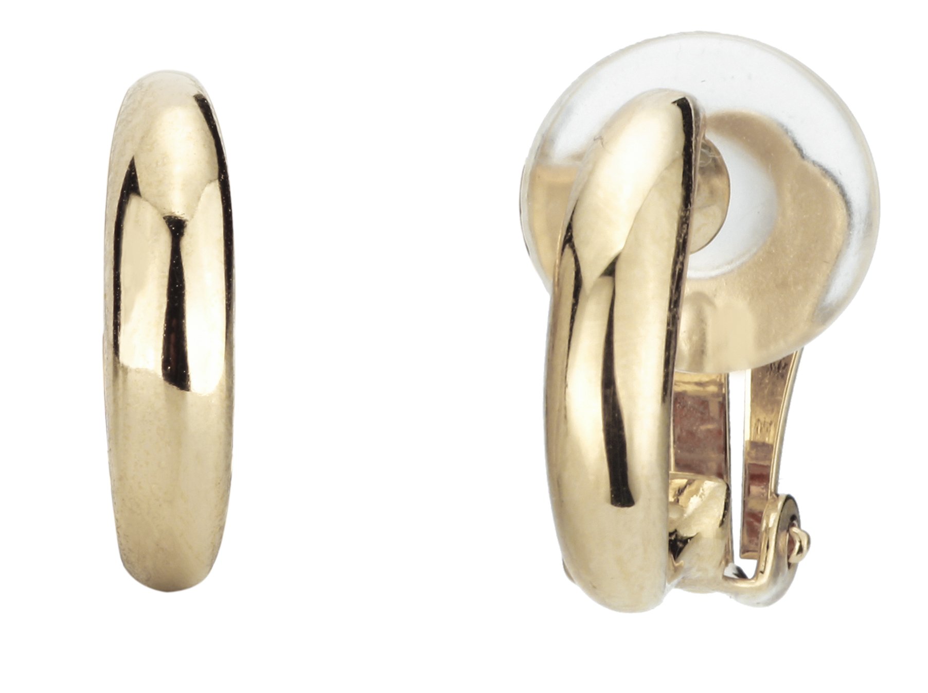 Traveller Clip-on Earrings - Women - Gold Coloured - Hoop-shaped - Gold plated - 14x4 mm - 156794