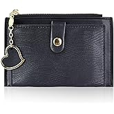 WishLotus Small Wallet Women, Soft PU Leather Bifold Card Wallet with 6 Card Slot and Coin Purse Credit Card Holder for Women Dating Traveling Shopping (Black)