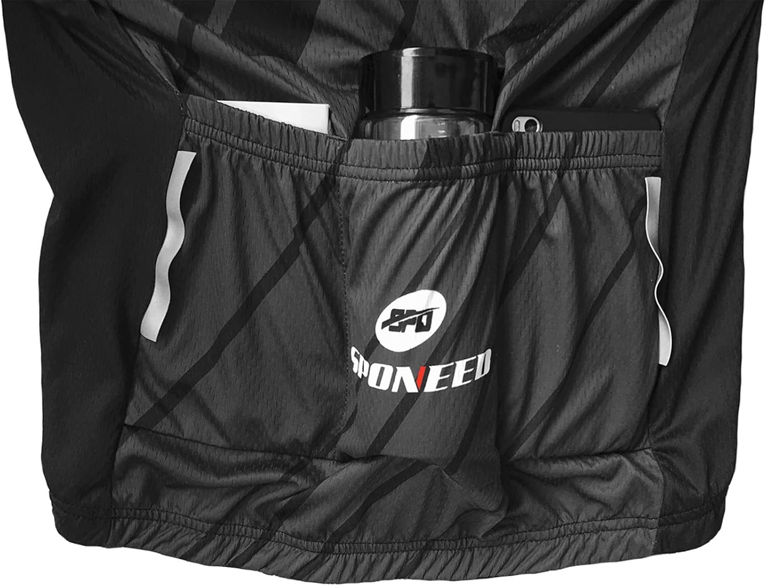 sponeed Men's Cycling Jerseys Tops Biking Shirts Short Sleeve Bike Clothing Full Zipper Bicycle Jacket with Pockets : Clothing