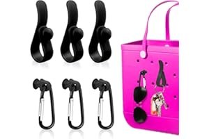 BestStone 6Pcs Accessories Inserts Hooks for Bogg Bag, Carabiner Keychain, Key Holder Charms Compatible with Bogg Bags