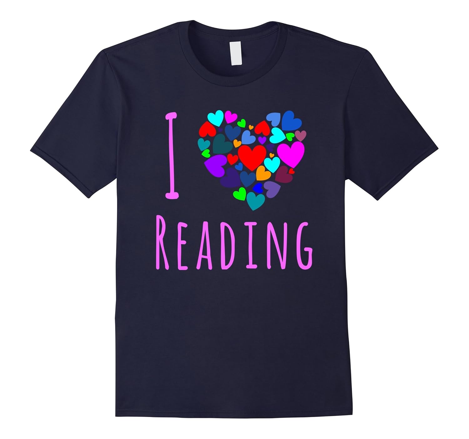 I Love Reading T Shirt Heart Love Books Shirt Reading Club-Rose