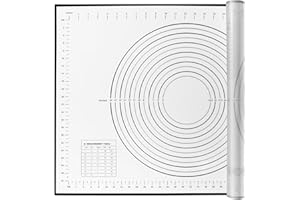Yansumi Silicone Pastry Mat Non Stick With Measurement for Baking, Counter, Dough Rolling, Fondant/Pie Crust (XL, 28" L x 20"