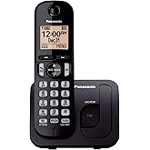 Panasonic Cordless Phone, 1.6" Backlit Display, Call Block, Speakerphone, 10 Hours Talk Time, 1 Handset - KX-TGC200B (Black)
