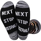JXGZSO Australia Trip Gift Next Stop Australia Socks Funny Traveler Gift Australia Vacation Gift Australia Culture Gift